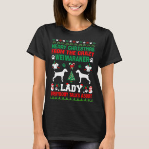 Joyeux Noël Weimaraner Lady Ugly Sweat