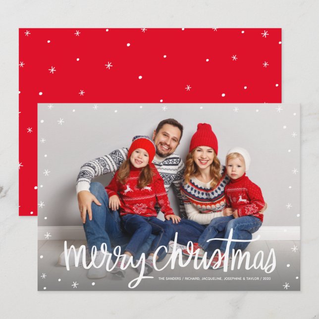 Joyeux Noël Whimsy | Carte photo de vacances (Devant / Derrière)