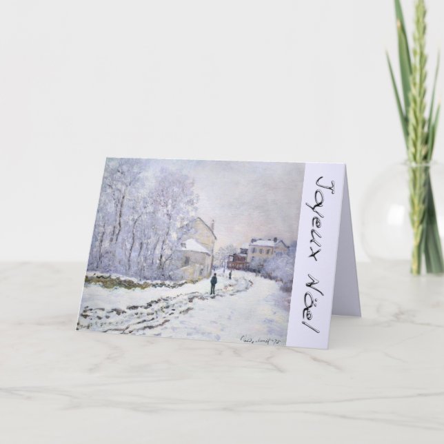 Joyeux Noel with C Monet French Christmas Greeting Holiday Card (Front)