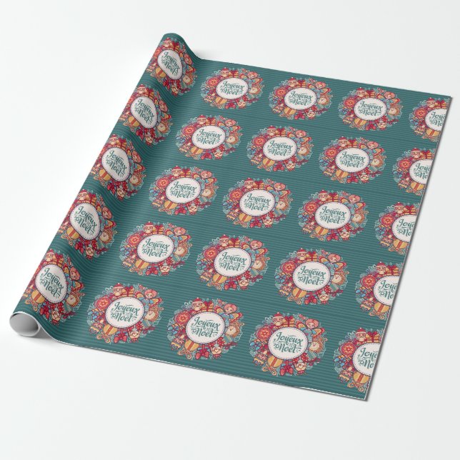 Joyeux Noel Wrapping Paper (Unrolled)