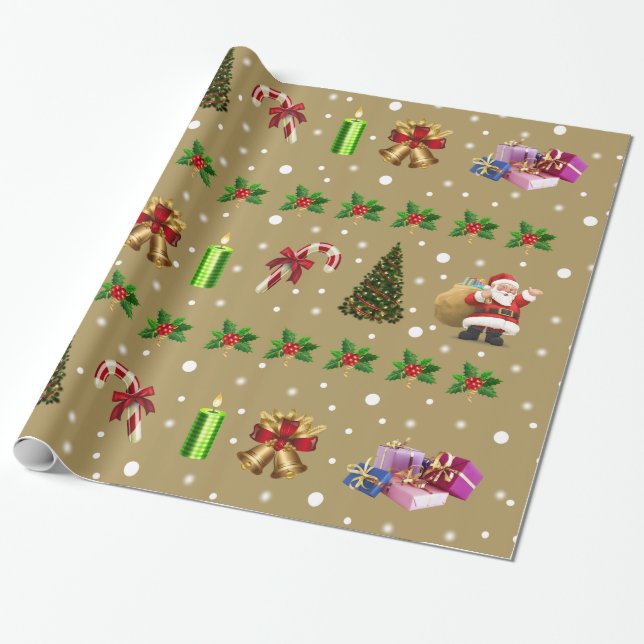 Joyeux noel wrapping paper (Unrolled)