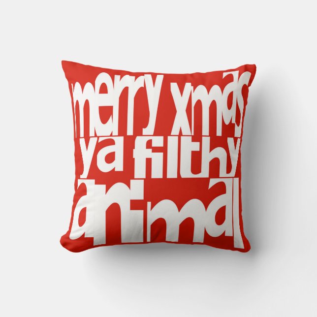 Joyeux Noël ya Coussin animal sale (Recto)
