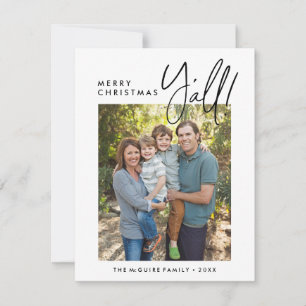 Joyeux Noël Y'all Carte photo de vacances