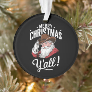 Joyeux Noël Y'all Country Cowboy Père Noël