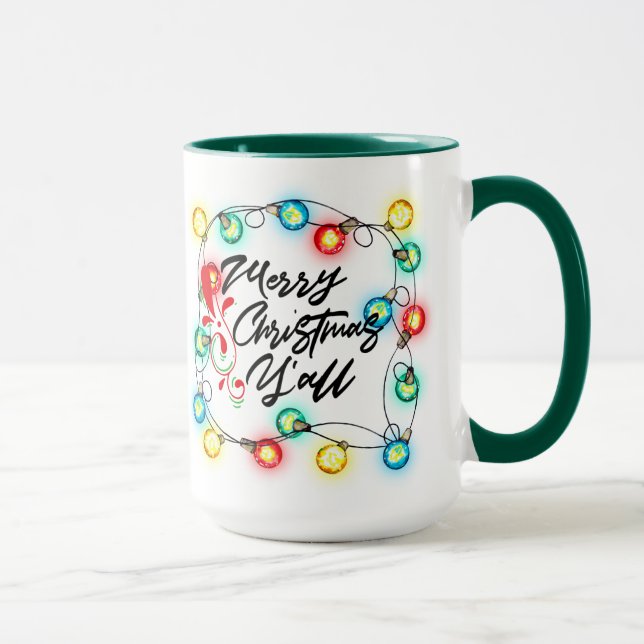 Joyeux Noël Y'all Mug - Drôle cadeau de vacances! (Droite)