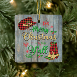 Joyeux Noël Y'all Noël Ornement