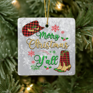 Joyeux Noël Y'all Noël Ornement
