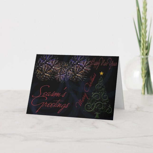 Joyeux Nouvel An 2012 Joyeux Noël Carte de Vœux (Devant)