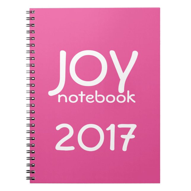Joyeux Nouvel An 2017 JOY Carnet Rose Blanc (Devant)