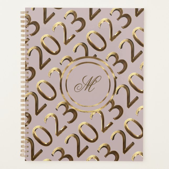 Joyeux Nouvel An 2023 Elégant Faux Rose Gold (Devant)