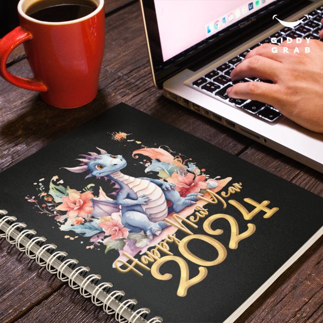 Joyeux Nouvel An 2024 Chine Dragon couleur d'eau (Créateur téléchargé)