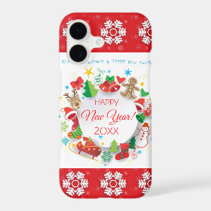 Joyeux Nouvel An 20XX et personnages de Noël