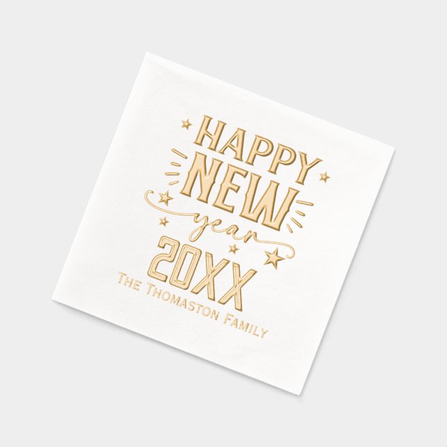 Joyeux Nouvel An 20XX Nom de famille / société (Gauche)