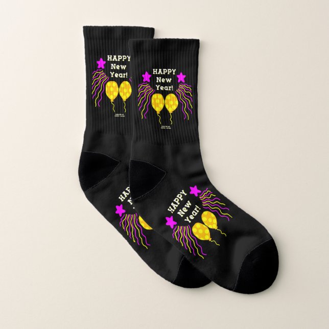 Joyeux Nouvel An avec de petites chaussettes (Paire)