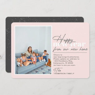 Joyeux Nouvel An Moving Faire-part Blush Photo