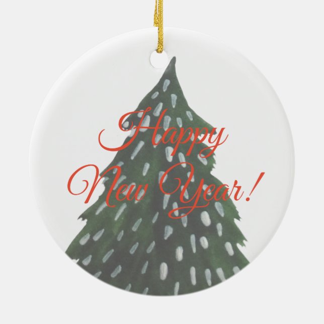 Joyeux nouvel an ornement décoratif (Dos)