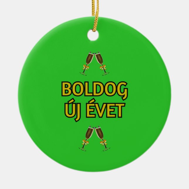 Joyeux Nouvel An Ornement Hongrois (Devant)