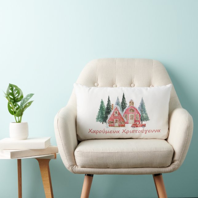 Joyeux Oreiller grec de Noël (Chaise)