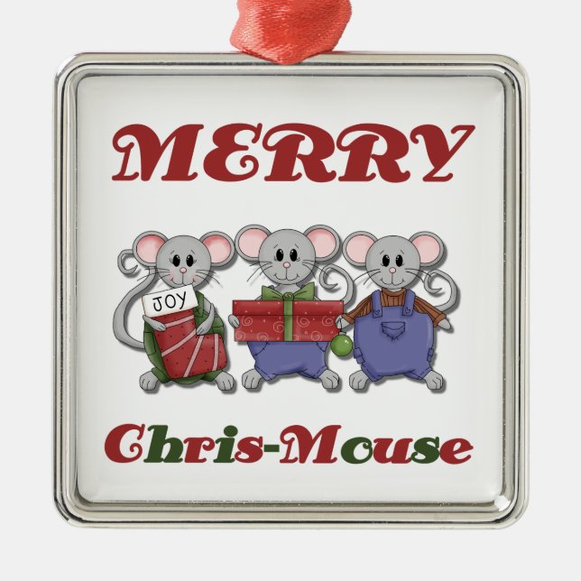 Joyeux ornement de conservation Chris-Mouse (Devant)