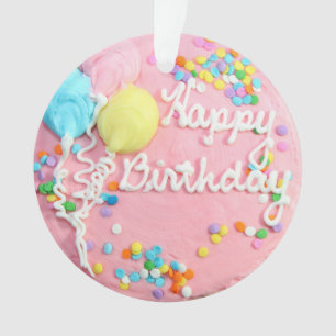 Joyeux ornement de gâteau d'anniversaire