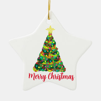 Joyeux ornement de Noël avec arbre de Noël