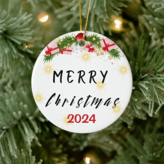 Joyeux ornement en céramique de Noël