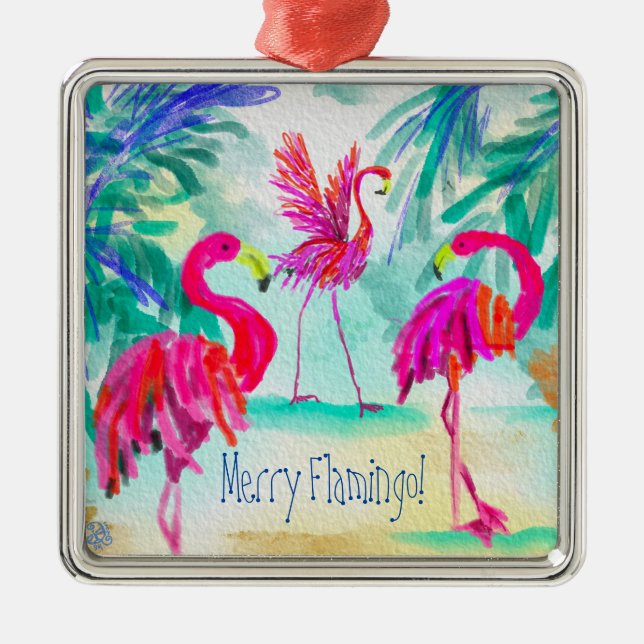 Joyeux ornement Flamant rose (Devant)