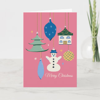 Joyeux ornements de Noël carte de voeux