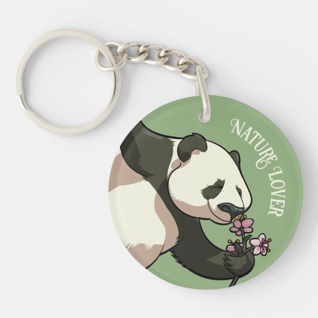 Joyeux Panda odé Blossom Nature Lover Cartoon (Devant)