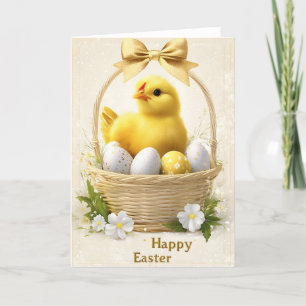Joyeux Panier de poussettes de Pâques Carte de voe