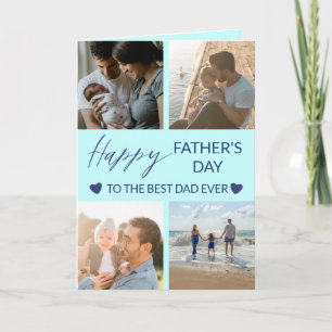 Joyeux Papa Collage Photo Meilleure Carte Papa