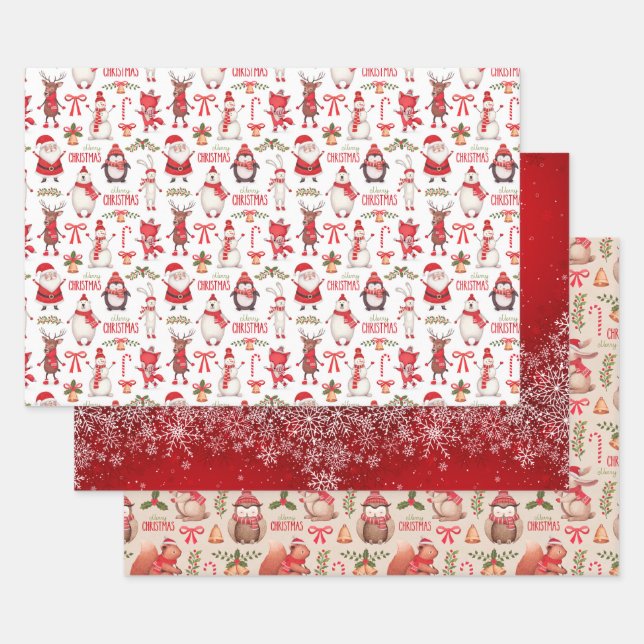 Joyeux papier d'enveloppement de Noël (Lot)