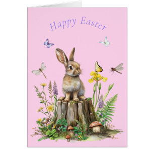 Joyeux Papillons de lapin de Pâques Champignons li