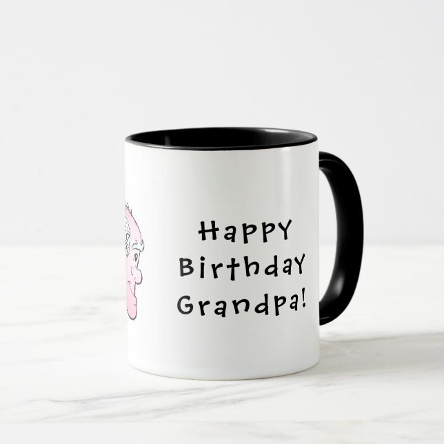 Joyeux papy d'anniversaire ! Mug à deux tons (Devant droit)