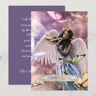Joyeux Pâques.Angel avec Cartes aux Papillons