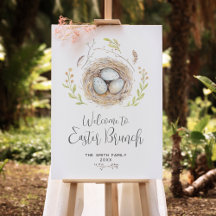 Joyeux Pâques Brunch Welcome Foam Board