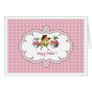 Joyeux Pâques. Carte de voeux vintage