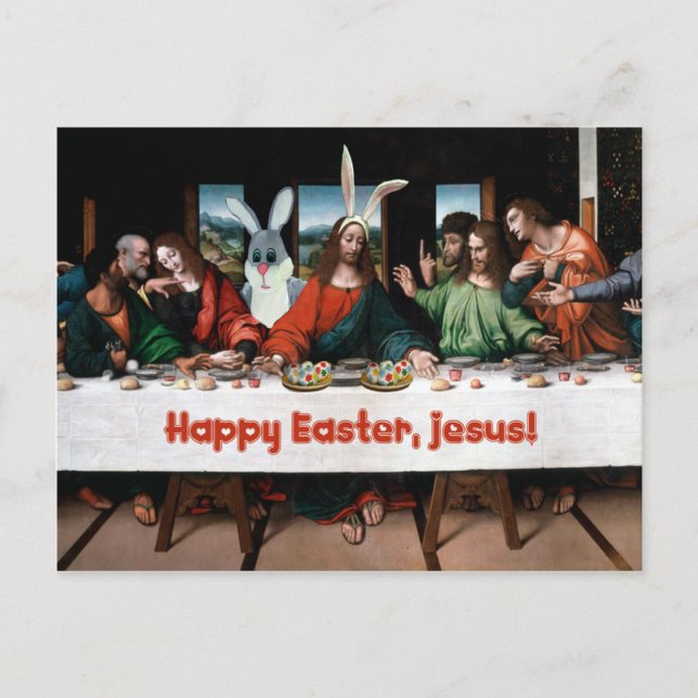 Joyeux Pâques, Jésus ! Funny Carte postale de Pâqu (Devant)