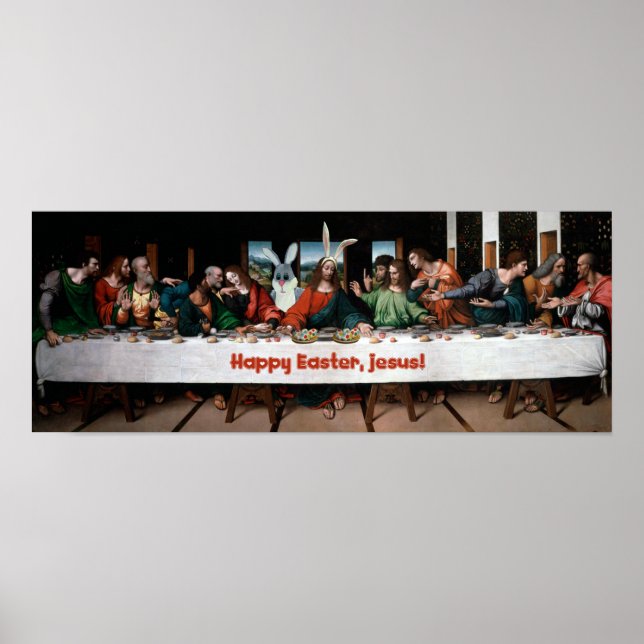 Joyeux Pâques, Jésus ! Poster drôle de Pâques (Devant)