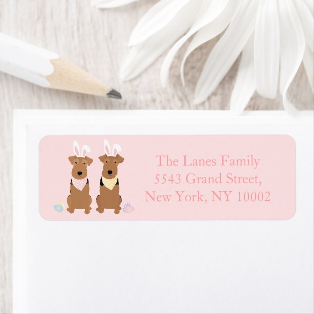 Joyeux Pâques Welsh Terriers Chiens Lapin Oreilles (En situation)