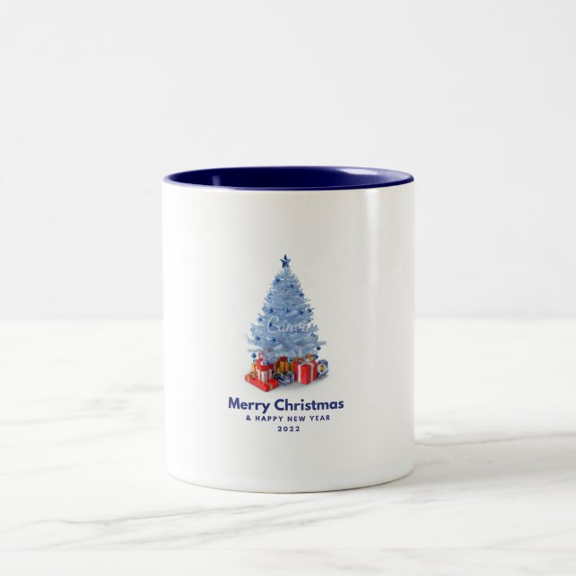 Joyeux parapluie de Noël Arbre et Mug de cadeaux (Centre)