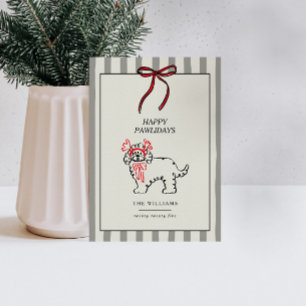 Joyeux Pawlidays Carte de Noël pour Famille de Chi