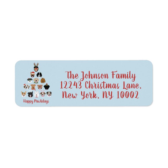 Joyeux Pawlidays Chien arbre de Noël (Devant)