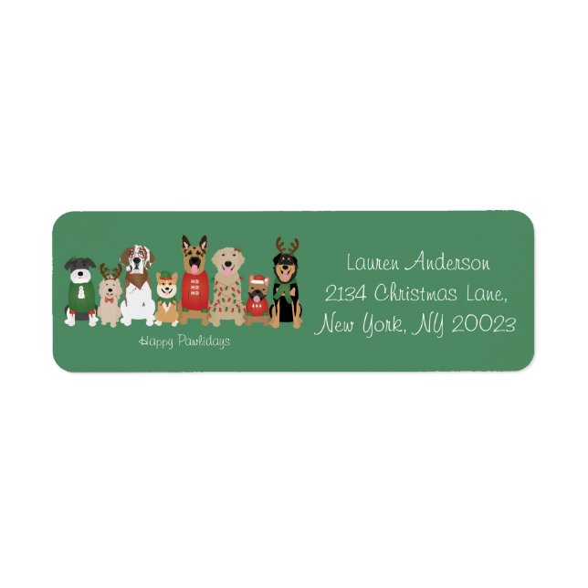 Joyeux Pawlidays Chiens Red Green (Devant)