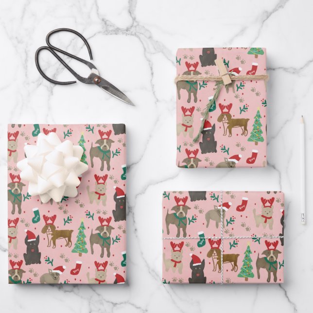 Joyeux Pawlidays Envelopper le papier (Recto)