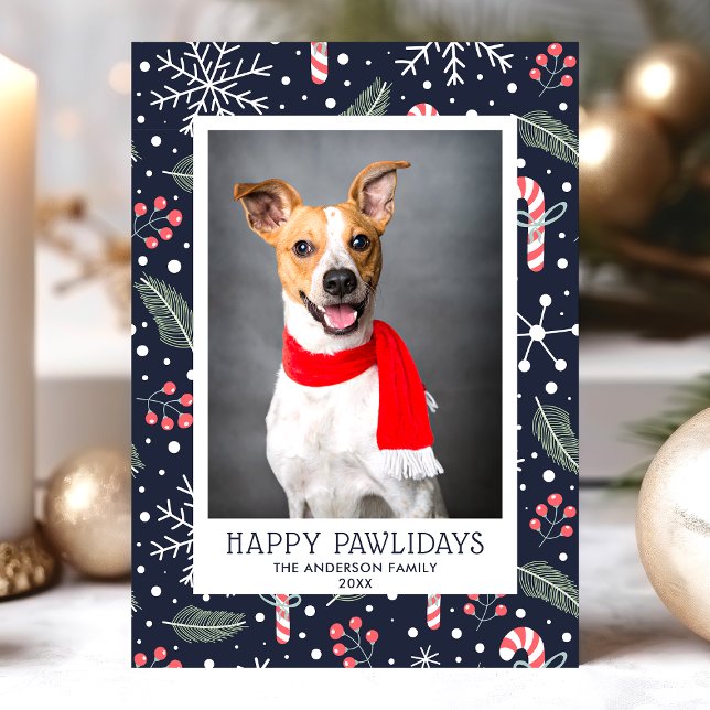 Joyeux Pawlidays Pet Carte photo de vacances (Créateur téléchargé)