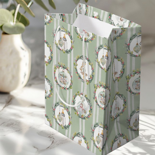 Joyeux petit Baby shower de Noël Sac cadeau (Merry Little Baby Shower Gift Bag)