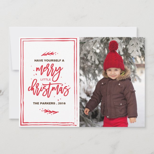 Joyeux petit Carte photo de Noël (Devant)