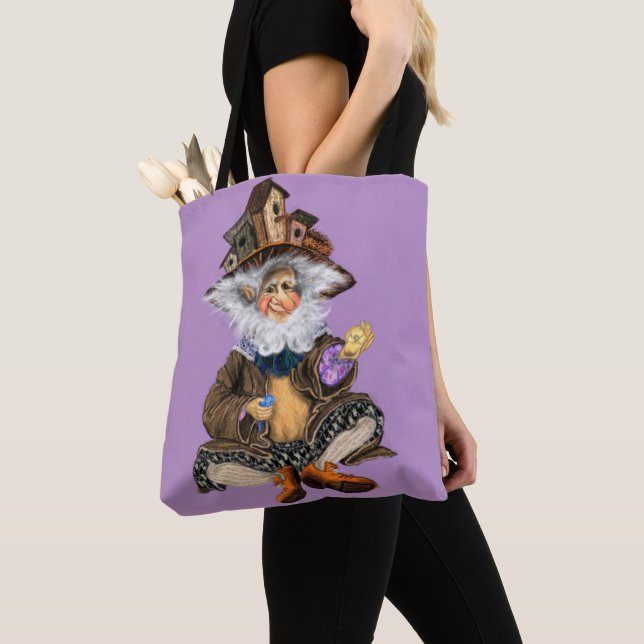 Joyeux Petit Gnome En Oiseaux Maisons Sac fourre-t (De près)