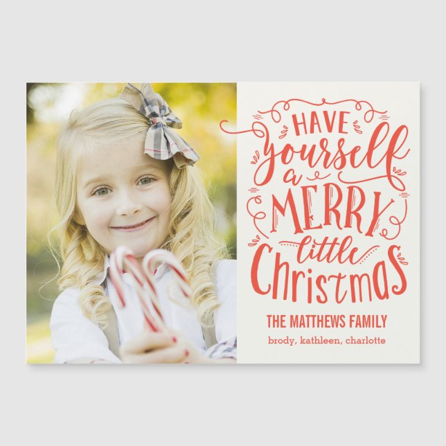 Joyeux petit Noël Carte magnétique (Devant)